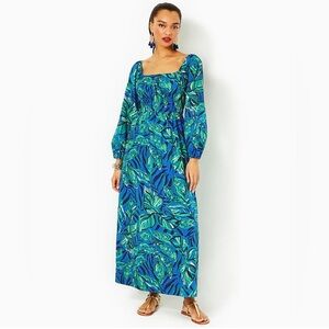 Lily Pulitzer Lakira Cotton Maxi Dress Medium